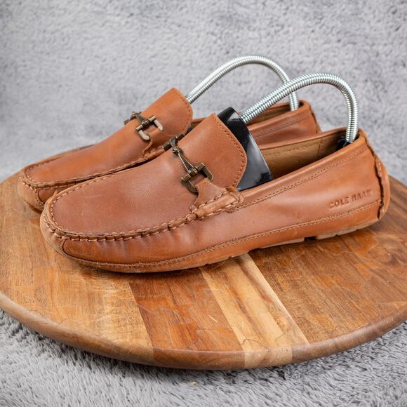 Cole Haan C35784 Wyatt Brown Leather Bit Driver Loafer Shoes Men's Size 7 M - Picture 3 of 9